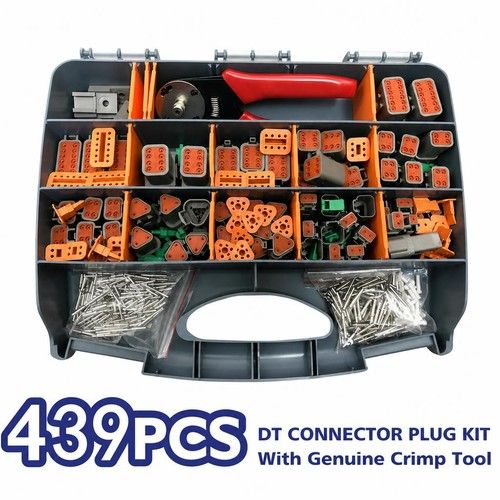 #DT-KIT3-TR Connector Plug Kit 438pcs With Crimp Tool Automotive For Deutsch DT