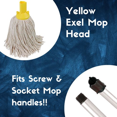 Robert Scott PY Exel Push Fit Yarn Mop Heads Packs Of 2,5,10,20,30 Free Delivery