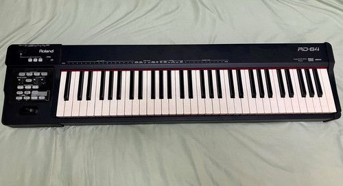 Roland RD-64 64-Key Digital Piano Keyboard Black USB Compatible + Power Adapter