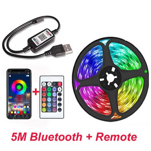 1-20M LED Strip Lights USB 5050 RGB Light White Multi Colour Changing Tape TV UK