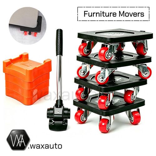 Heavy Duty Furniture Shifter Lifter Mover Set 360° Wheels Dolly Moving Tool Set