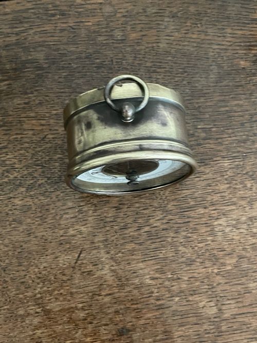 Vintage Brass Bound Desktop Barometer. Brass Bezel. — image 4