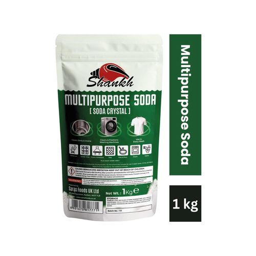 Shankh Soda Crystals - 1kg - Drain Unblocker, Water Softener & Degreaser — image 2