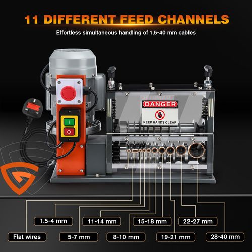 550W Electric Wire Stripping Machine Automatic Cable Stripper 1.5-40mm Peeler — image 5