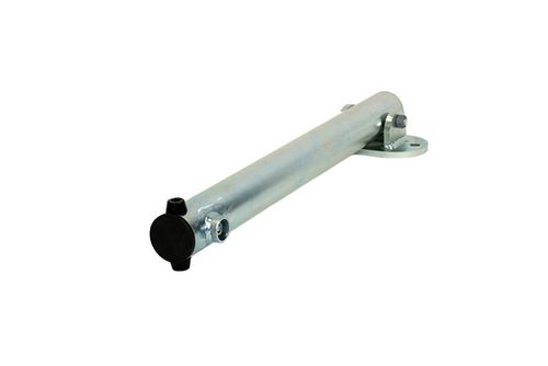 Lockable Parking Barrier - Silver Steel Folding Security Post Security Bollard — image 4