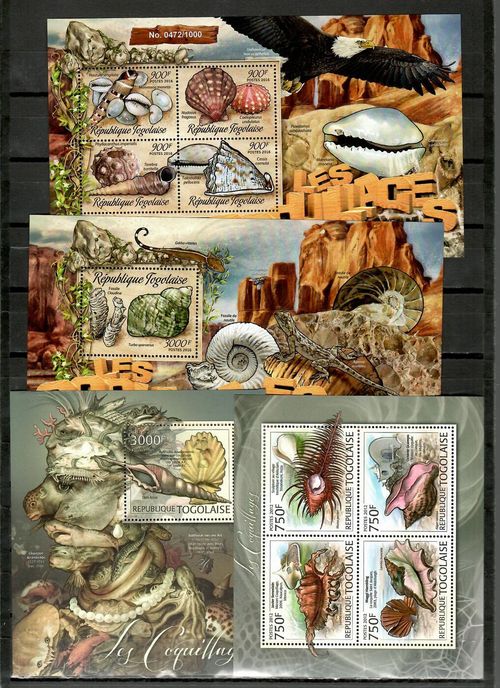 SHELLS Marine Fauna Collection 50 s/s Mi. CV 553€ MNH FREE SHIPPING #CNA145 — image 5