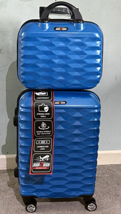 2 pc set Hard Shell Luggage Spinner 4 Wheels Lock Handle- 20 inch cabin & 14”