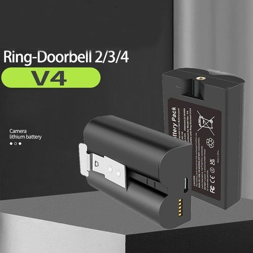 Rechargeable Lithium Battery Pack for Ring Video Doorbell 2 3 4 Spotlight Camera