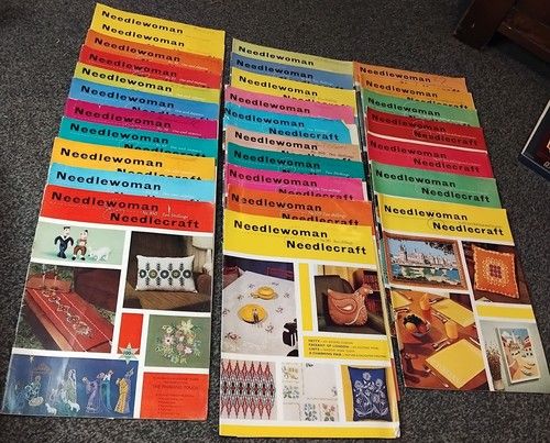 28 Issues Of Vintage Needlewoman & Needlecraft Magazines Starting With Issue 90