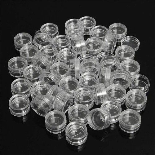 50pc 5g Sample Bottle Cosmetic Makeup Jar Pot Face Cream Lip Balm Containers
