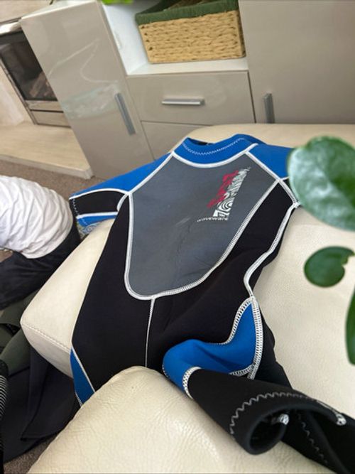 Nalu Men’s Shortie Wetsuit Size M Blue/Black Waveware Wetsuits
