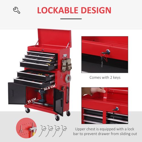 Portable Toolbox Tool Top Chest Box Rollcab Roll Cab Cabinet Garage Storage — image 6