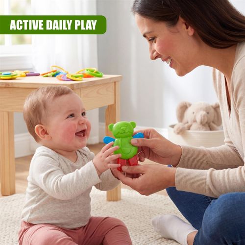 6 Pc Baby Rattles and Teethers for Babies Infant Playset Newborn Sensory Toy — image 8