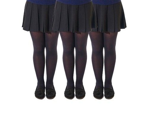 Girls Kids Children's Plain School Black Tights Age 9 -16 Years 1,2,3 Pack