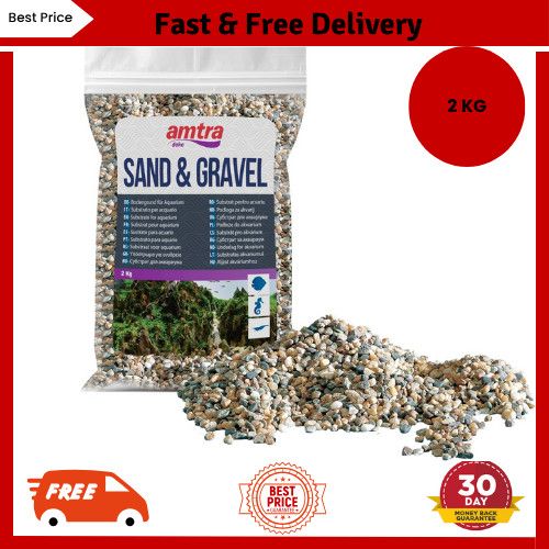 Natural Aquarium Gravel 3-4mm 2kg Decorative Substrate for Freshwater Fish Tanks — image 1