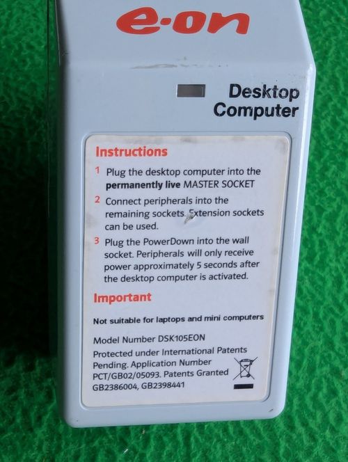 Eon Power Down adaptor powerdown Plug  PC lighting etc auto power switch off — image 6