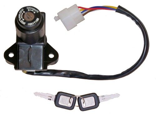 Ignition switch to fit Kawasaki GT550 (1983-1994) 5 wires, longer wiring