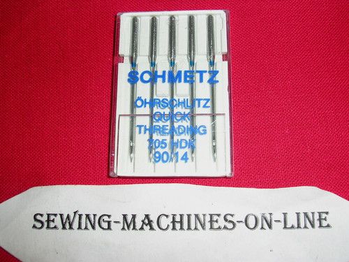 SCHMETZ QUICK THREADING HANDICAP SEWING MACHINE NEEDLES 130/705 HDK SIZE 90/14