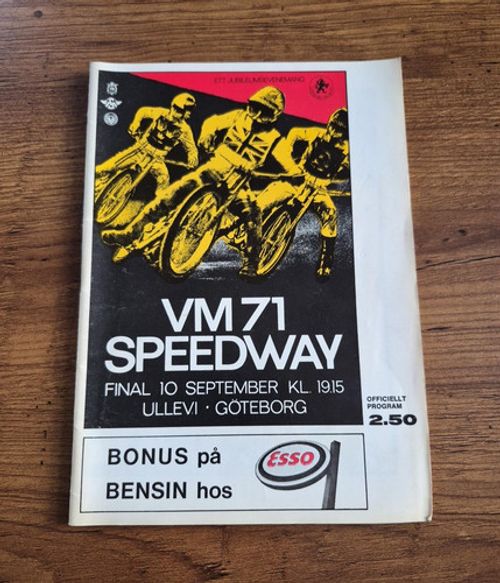 1971 Speedway World Final Programme Ullevi Gothenburg Ole Olsen Ivan Mauger