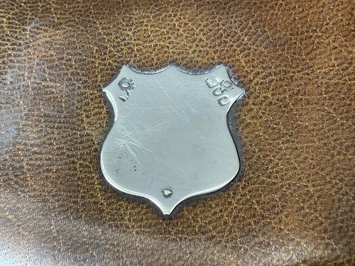 Antique Solid Silver Hallmarked Mounted Leather Card Case Wallet 1901 London — image 4
