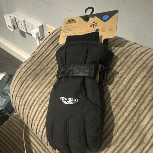 Trespass Gohan II 20 Insulated Ski/Snowboard Gloves Black L Knit Wrist