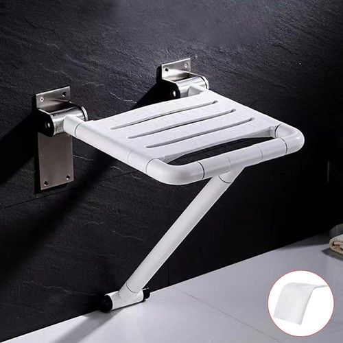Folding Shower Bench Wall Mount Flip-up Bath Seat Bathroom Chair Non-slip Stool