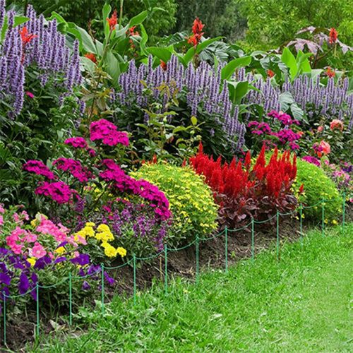 8 Pack Bow Plant Support Stakes Half Round Flower Support Ring Cage Frame Metal — image 8