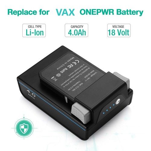 For VAX ONEPWR Lithium Ion Battery 18V 4000mAh MAX BV25040 BV15030 Cordless