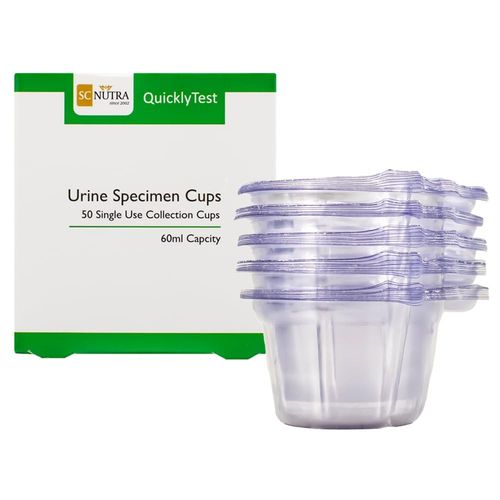 Urine Specimen Cups (50 Pack) 60ml Sterile Sample Containers Disposable — image 1