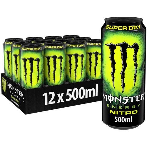 Monster Nitro Super Dry Energy Drink 500ml Pack of 12