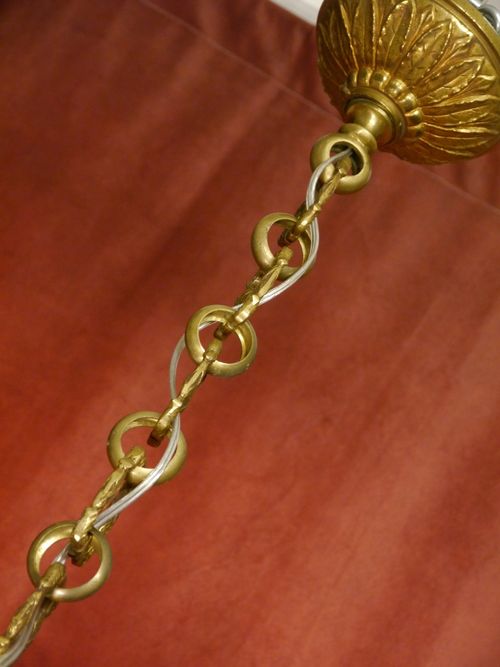 Elegant French 8-Light Classical Chandelier in Solid Brass Ø 30" — image 8