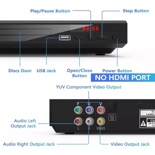 2025 DVD Player All Region Free DVD CD Disc Player AV Output USB Remote Control — image 7