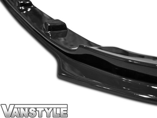 FITS FORD TRANSIT CUSTOM 18 23 LOWER ABS GLOSS BLACK SPLITTER SPOILER BUMPER LIP — image 9