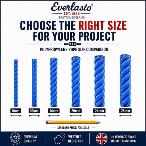 100M TRADE REELS-  EVERLASTO BLUE POLYPROPYLENE POLY ROPE 6MM 8MM 10MM 12MM 14MM — image 6