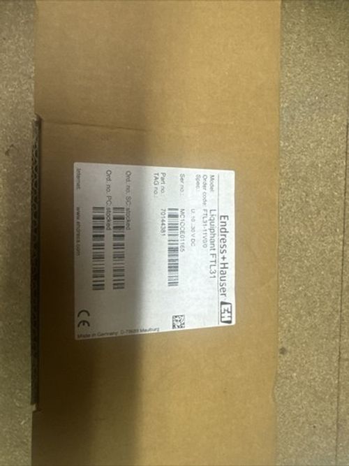 Brand New Liquiphant, ENDRESS+HAUSER - FTL31  70144381  2 Units