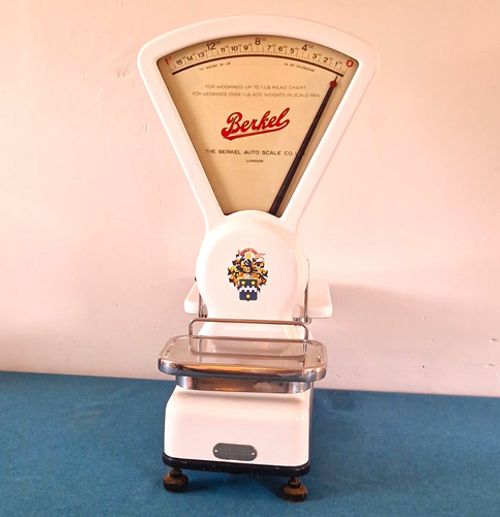 Berkel Vintage Metal Counter Mechanical Weighing Scales Auto Scale Co London