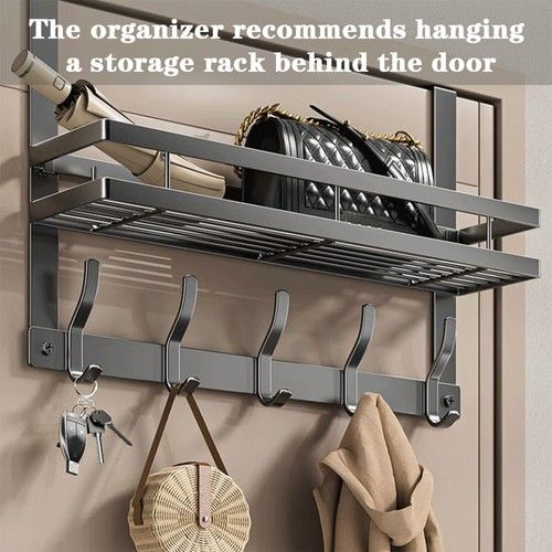 5/8 Hook Over The Door Hanger Clothes Coat Jacket Rack Towel Wall Holder Storage