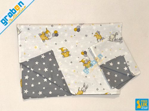 100% COTTON BEDDING SET FOR Cot, Travel Bed, Duvet Cover&Pillowcase 90cm x 120cm — image 3