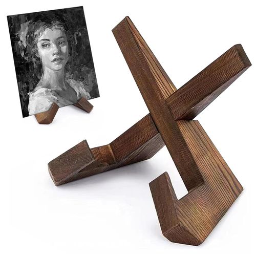 Now Playing Vinyl Record Stand, Solid Wooden Vinyl Record Holder Display Stand — image 1