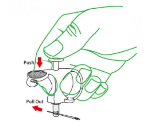 3-in-1 Needle Puller/Thread Cutter/Thimble plus Bonus Genuine Leather Thimble — image 3