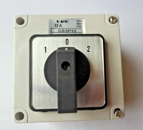 20AMP 32AMP 63AMP 3 POLE IP66 ENCLOSED CHANGEOVER SWITCH SURFACE MOUNTED