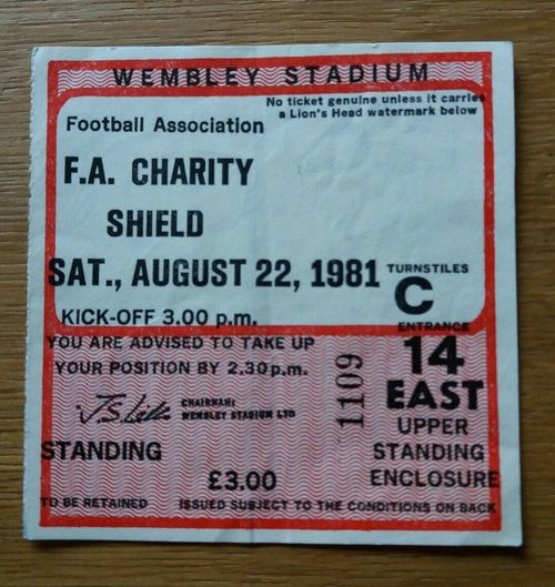 1981 Charity Shield Programme & Ticket – Aston Villa vs Tottenham — image 3