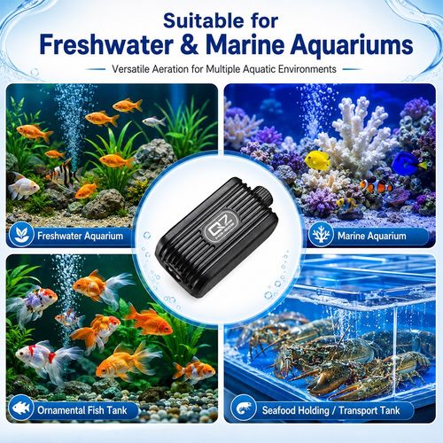 Silent Aquarium Oxygen Pump Air Pump Fish Tank Twin Outlet Valve Accessories UK — image 15