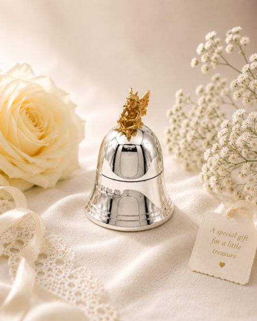 925 Sterling Silver Fairy Tooth Bell – Luxury New Baby & Christening Keepsake.