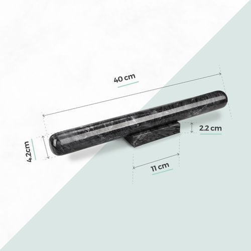 Black Solid Marble Rolling Pin & Stand by Silk Route Home — image 5