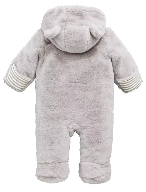 Baby Unisex Faux Fur Cuddle Suit - Grey - NEW - 9-12 MONTHS (22lbs) — image 2