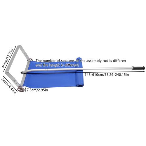 Roof Snow Rake Aluminum Roof Snow Removal Tool Length Adjustable with 3'' Wheels — image 11