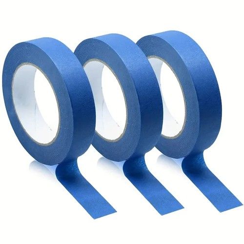 BLUE MASKING TAPE 50M X 25MM-50MM PAINTERS DIY CRAFTS UV-RESISTANT CLEAN PEEL