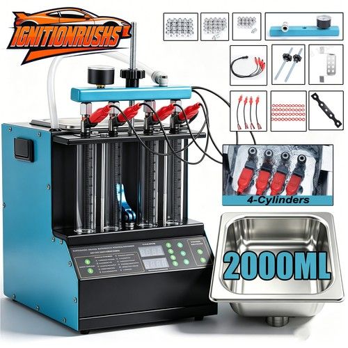 Fuel Injector Cleaner Tester Ultrasonic Heating Cleaner Machine 2000ML CleanTank