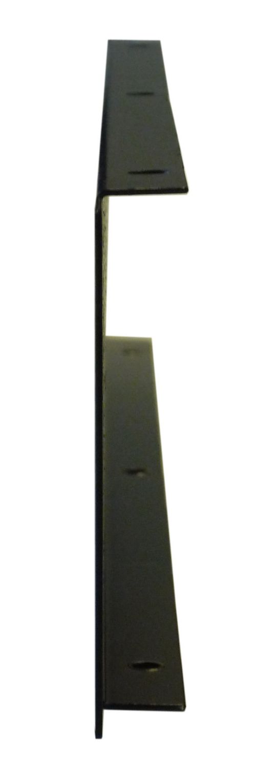2U Half-Rack Panel 9.5 inch 241mm wide Folded Blank in Black — image 2